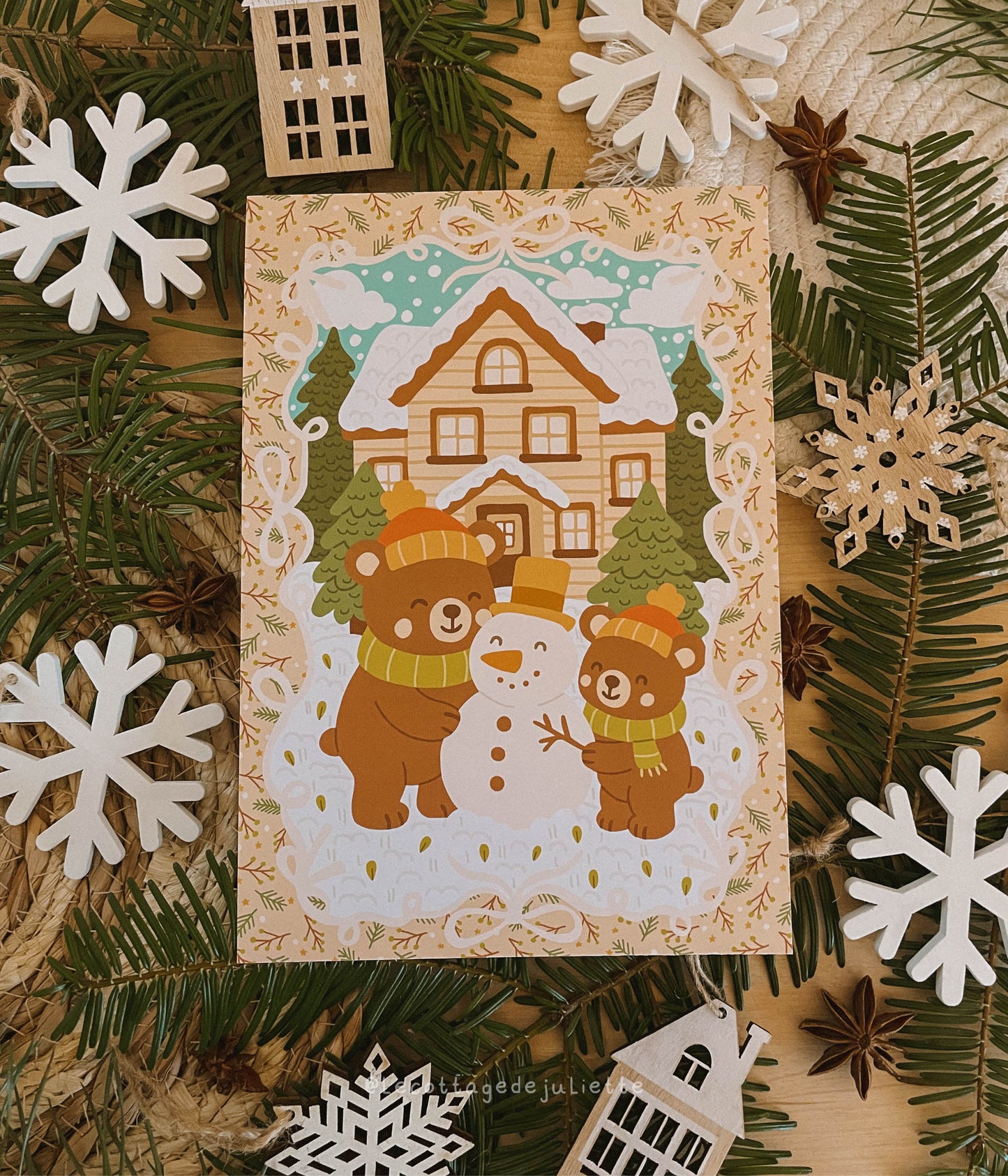 Illustration "Le bonhomme de neige des ours"