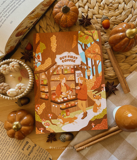 Illustration "Le café de la forêt"
