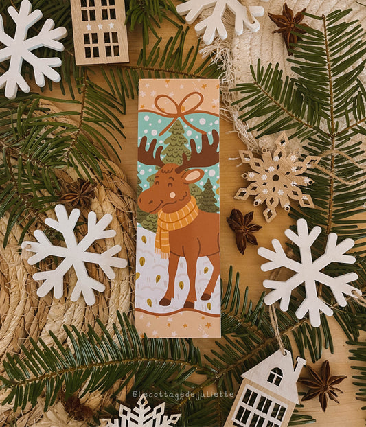 Marque-page "Le cerf en hiver"