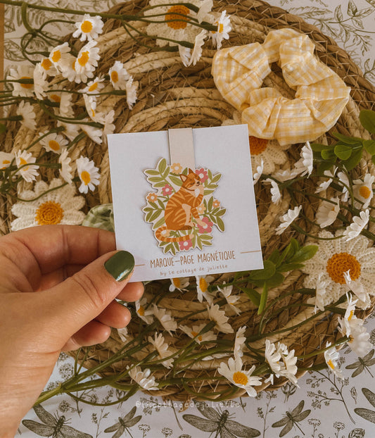 Marque-page magnétique "Le chat de l'été"