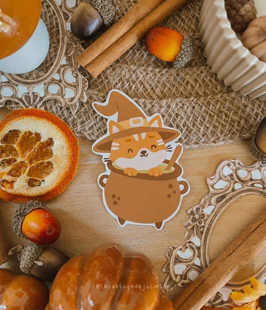 Sticker "Le chaudron magique du chat"