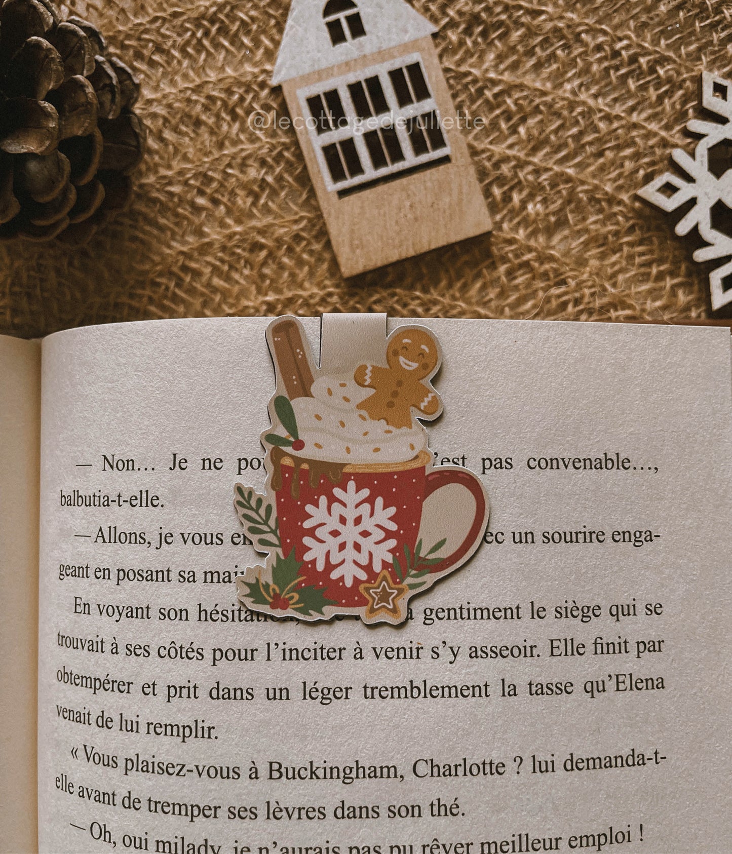 Marque-page magnétique "Le chocolat chaud"