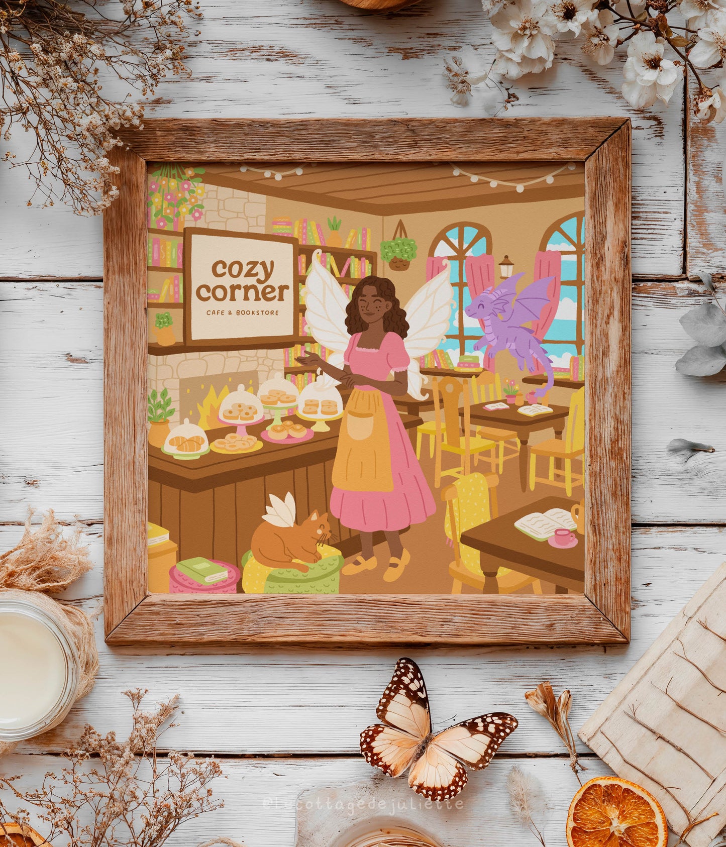 Illustration "Le cosy café des fées"