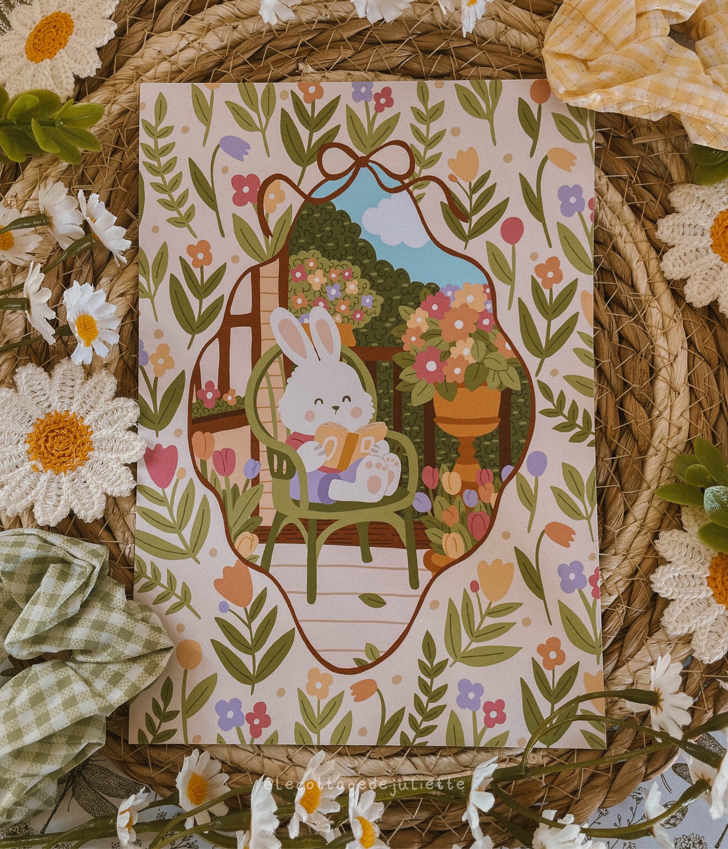 Illustration "Le lapin en vacance"