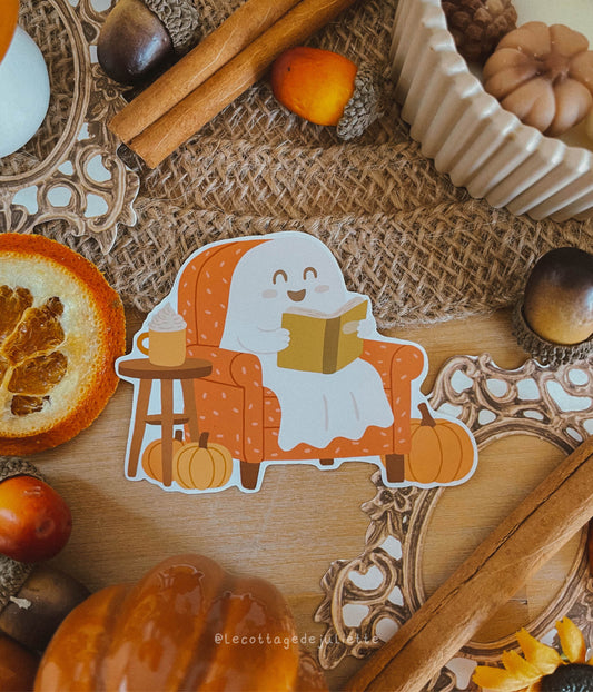 Sticker "Le moment lecture du fantôme"