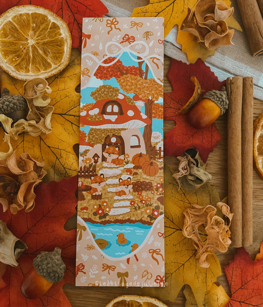 Marque-page "Le petit village des renards"