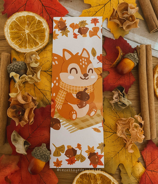 Marque-page "Le pic nic de l'écureuil"