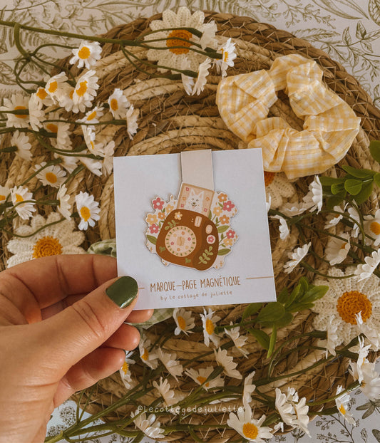 Marque-page magnétique "Le polaroid fleurit"