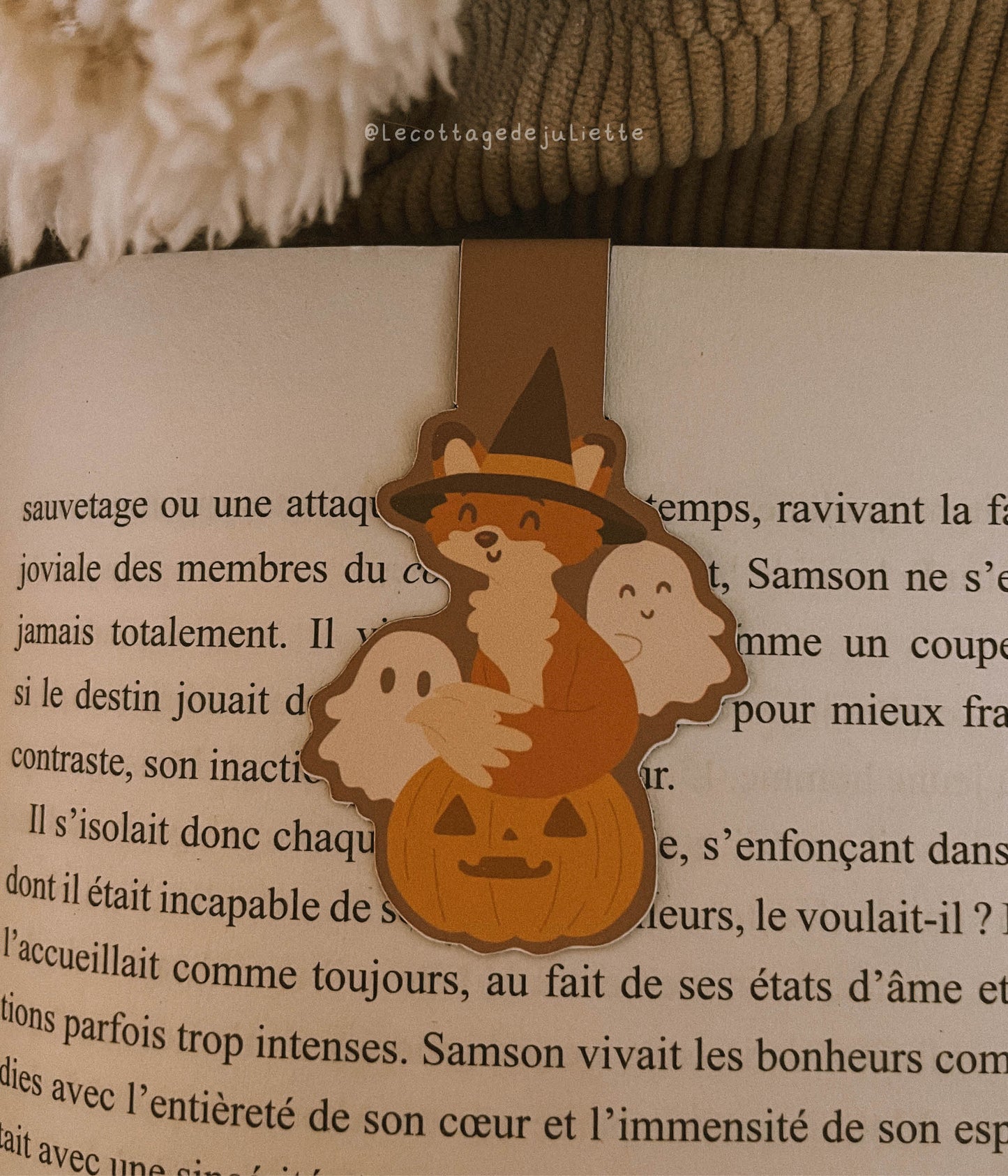 Marque-page magnétique "Le renard d'Halloween"