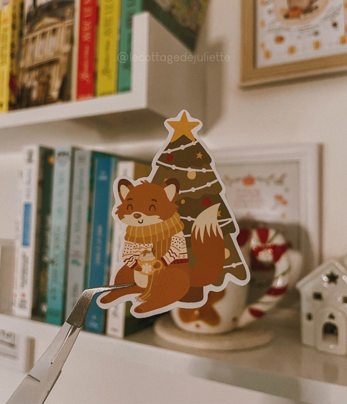 Sticker "Le renard de Noël"