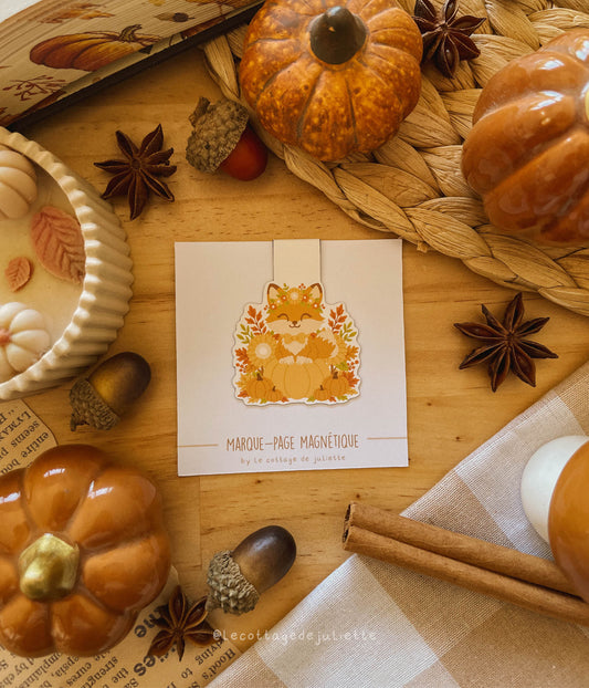 Marque-page magnétique "Le renard de l'automne"