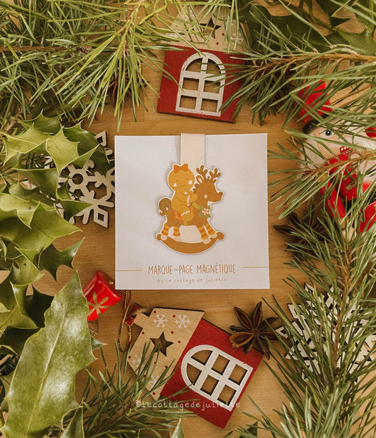 Marque-page magnétique "Le rodéo de Noël"
