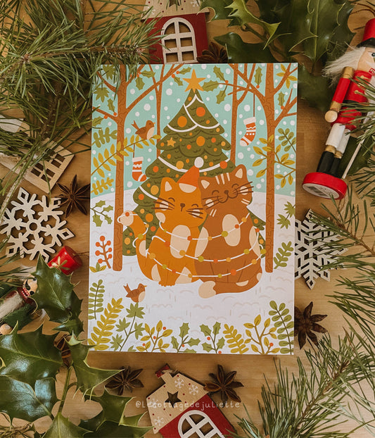 Illustration "Les chats de Noël"