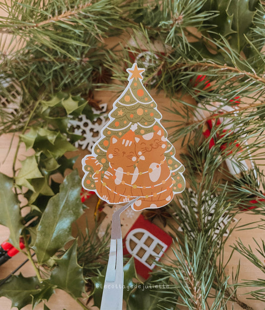 Sticker "Les chats fêtent Noël"