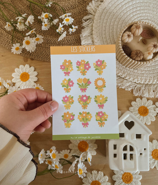 Planche de stickers "Les fleurs du printemps"