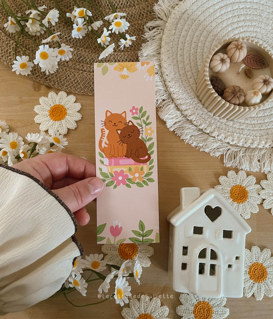 Marque-page "Les lectures printanières des chats"