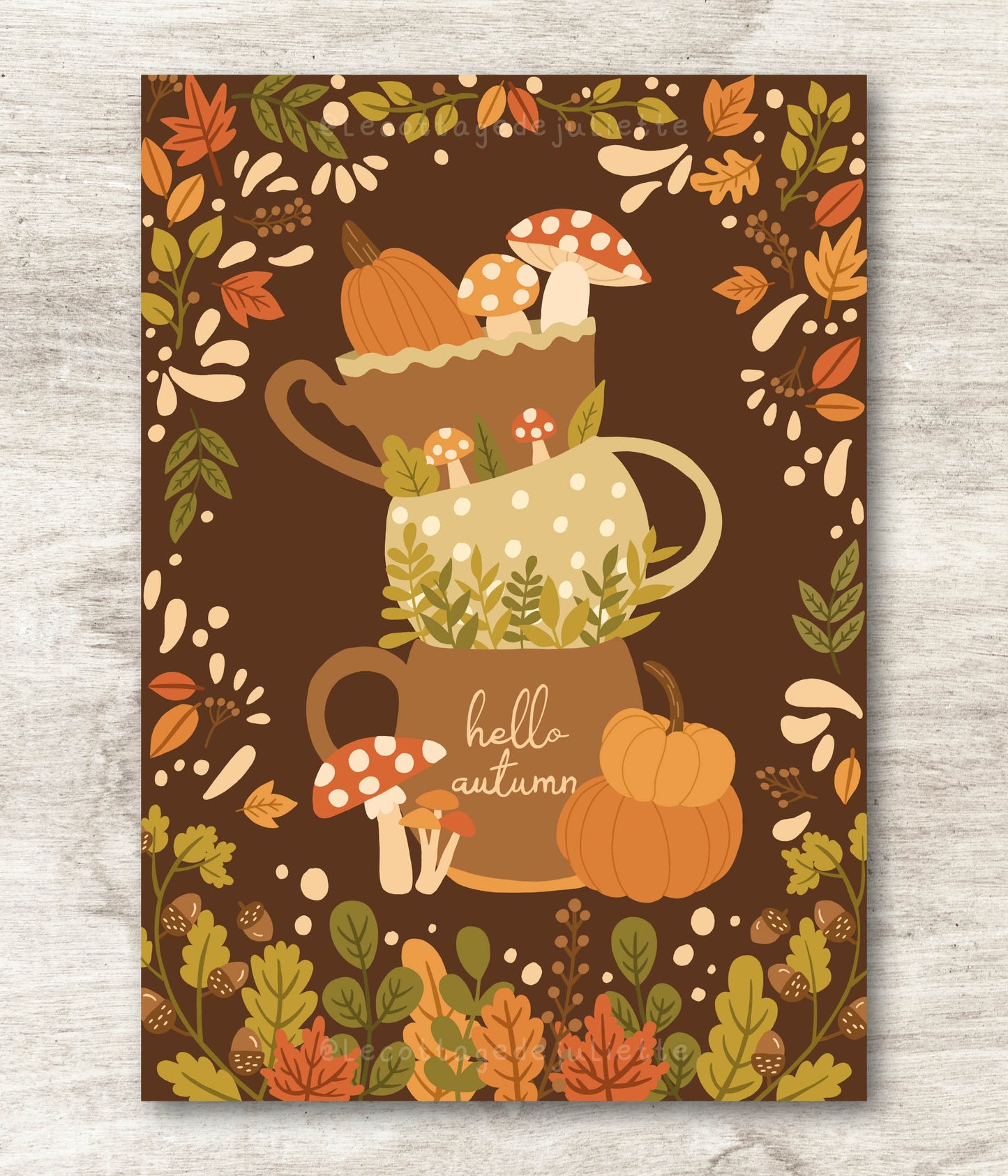 Illustration "Les mugs de l'automne"