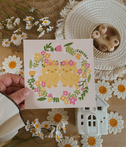 Illustration "Les petits poussins"