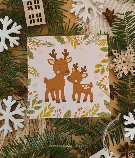 Illustration "Les rennes en hiver"