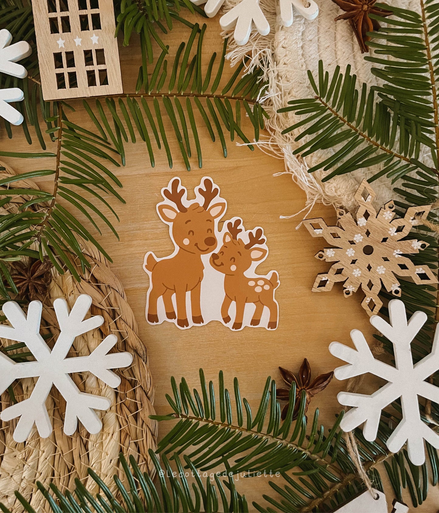 Sticker "Les rennes en hiver"