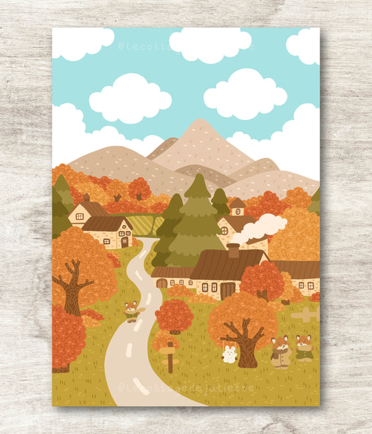 Illustration "Le village de l'automne"