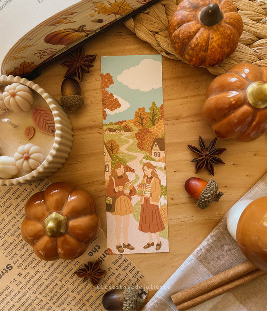 Marque-page "Le village en automne"