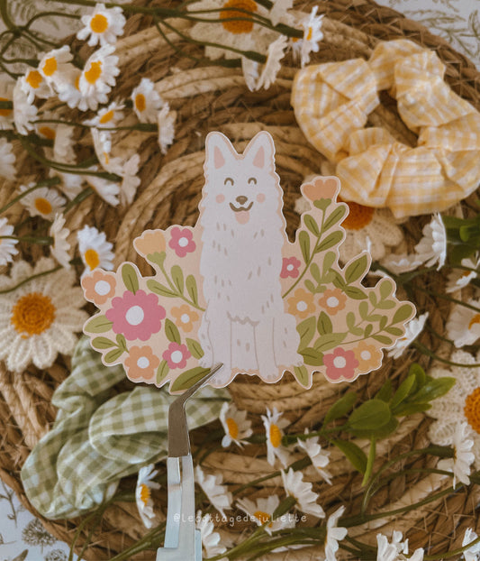 Sticker "Saïka et ses fleurs"