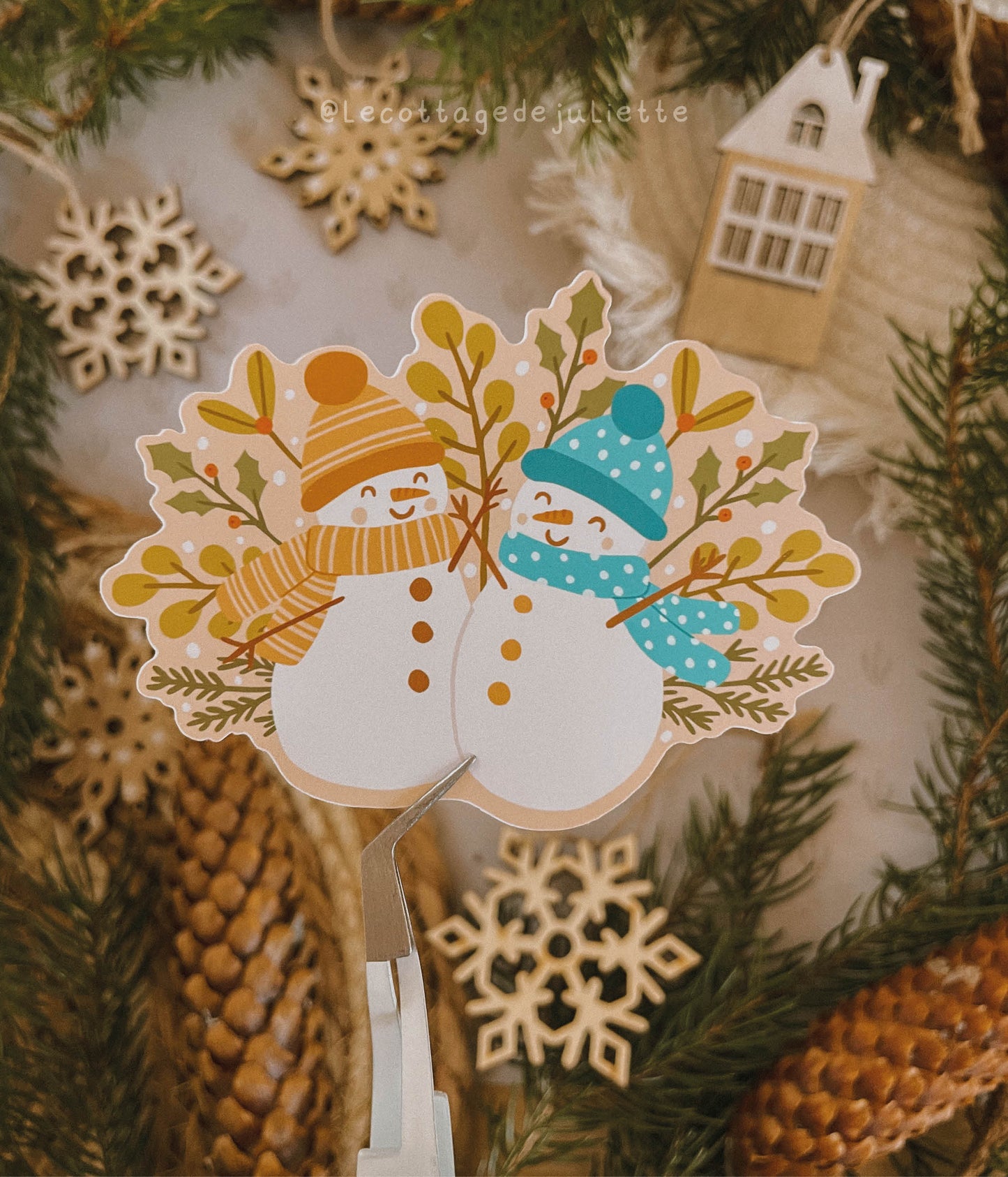Sticker "Snowmen in love"