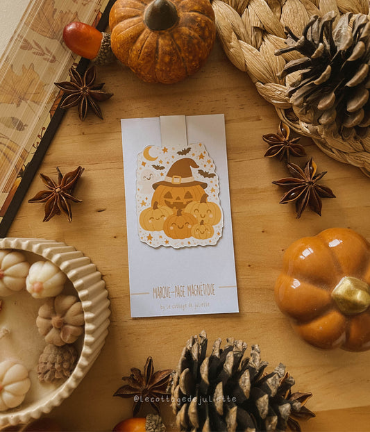 Marque-page magnétique "Spooky pumpkins"