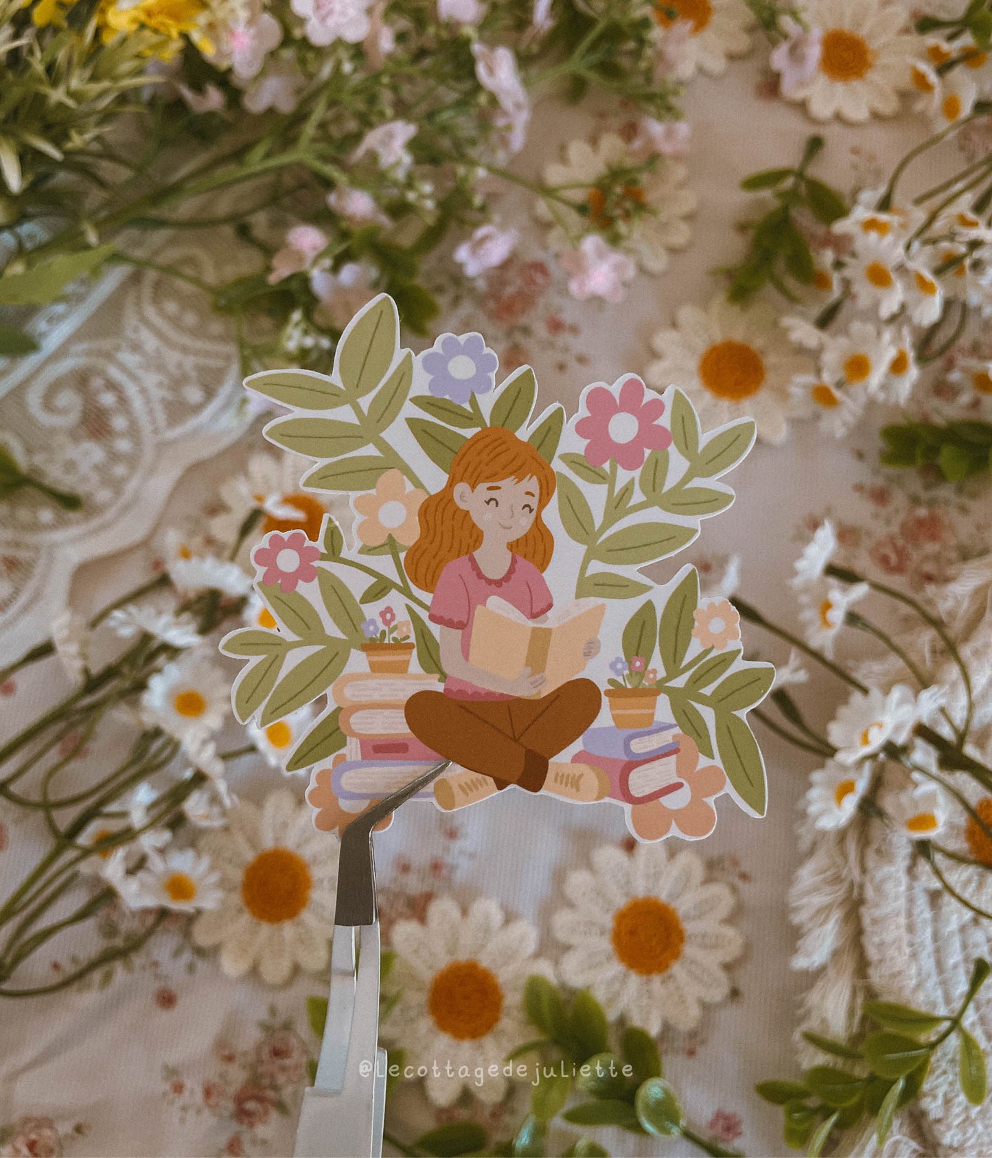 Sticker "Spring reading time"