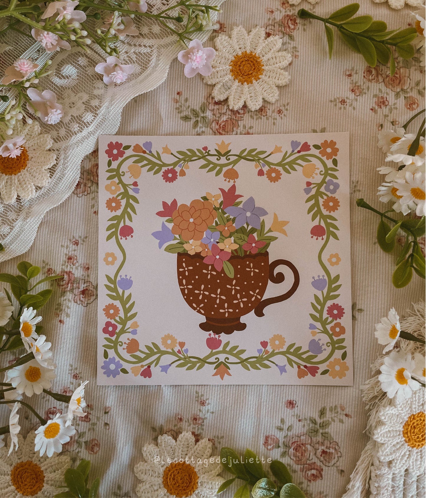 Illustration "Spring tea time"