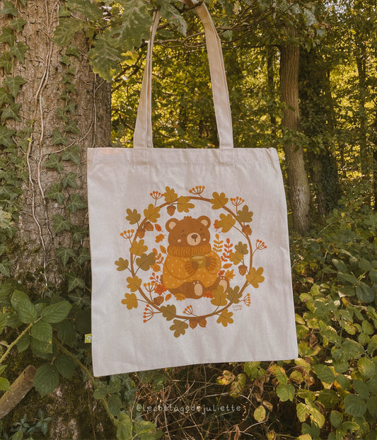 Tote Bag "The cute autumn bear"