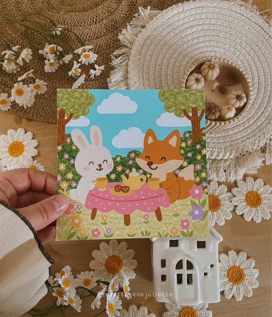 Illustration "Tea time du printemps"