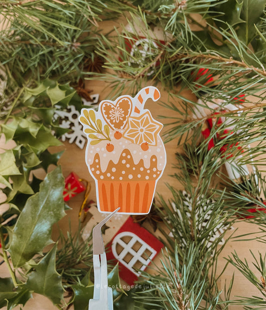 Sticker "The Christmas cupcake"