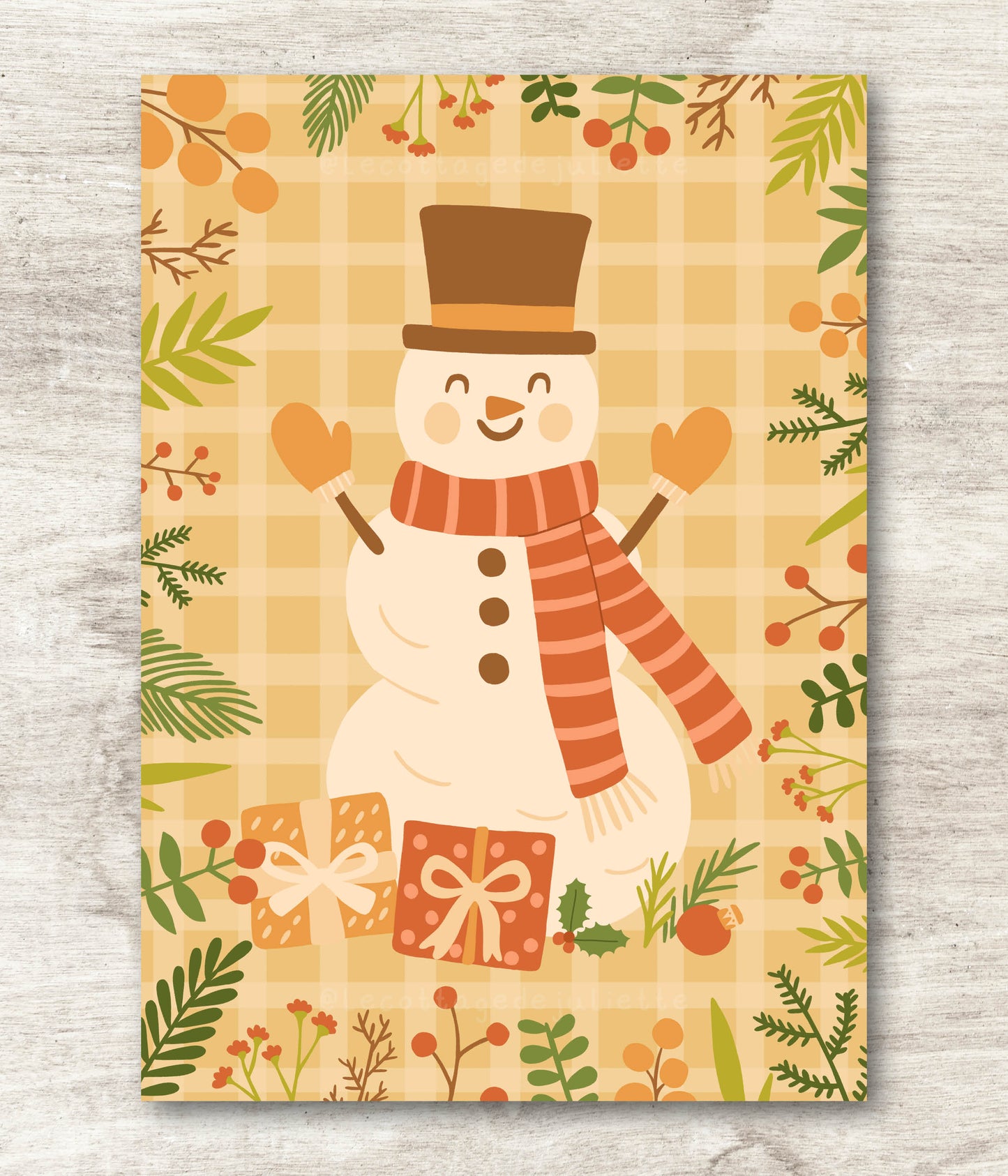 Illustration "The Christmas snowman"