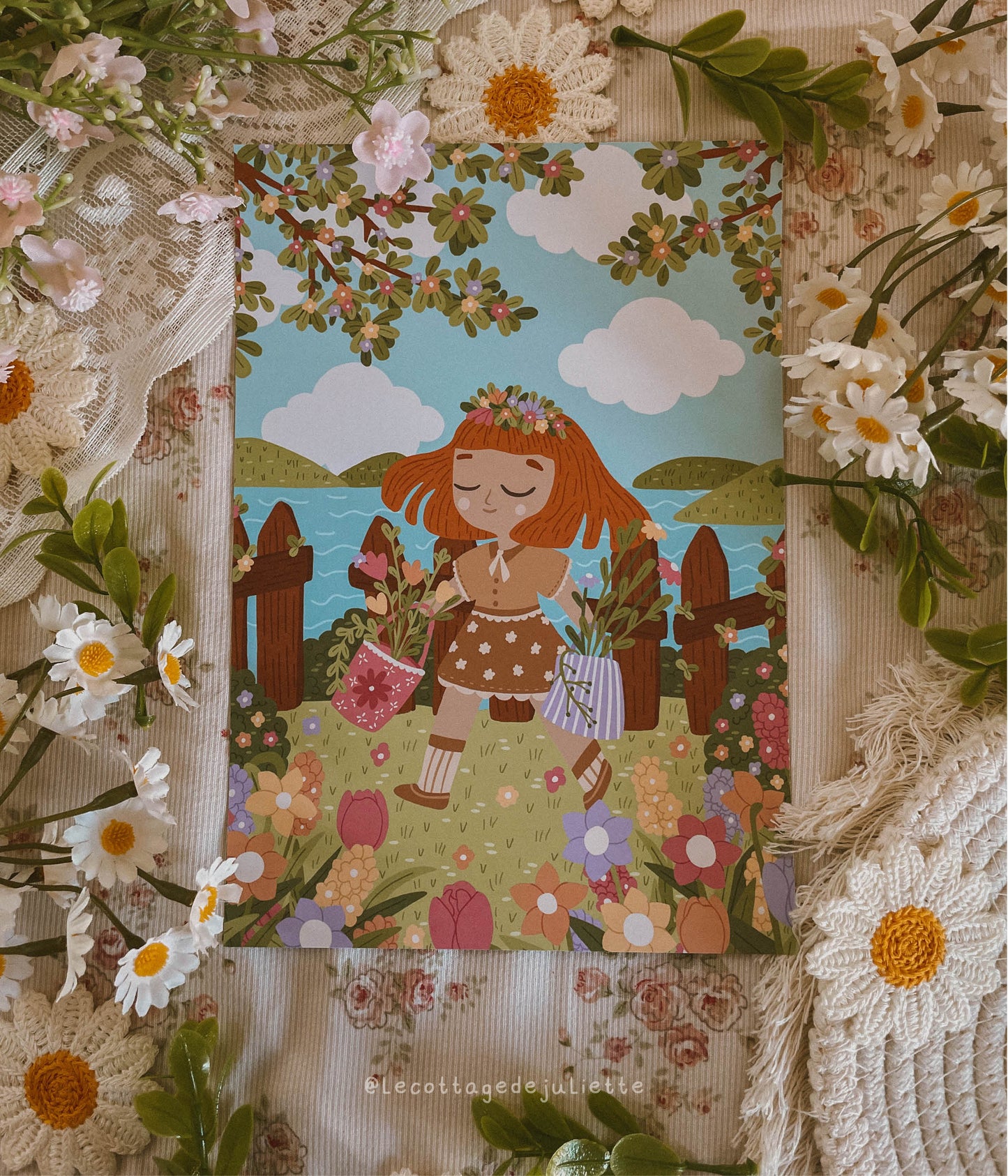 Illustration "The Flower Girl"