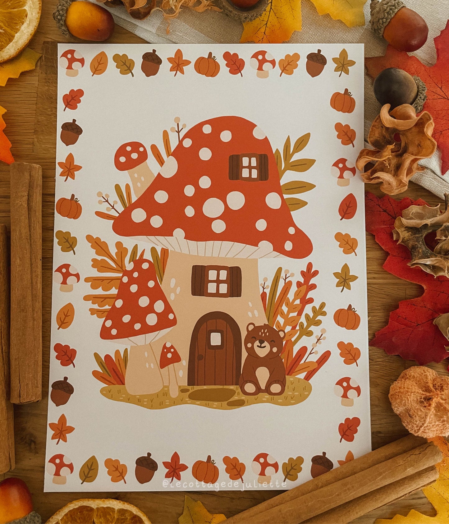 Illustration "The Mushroom House"