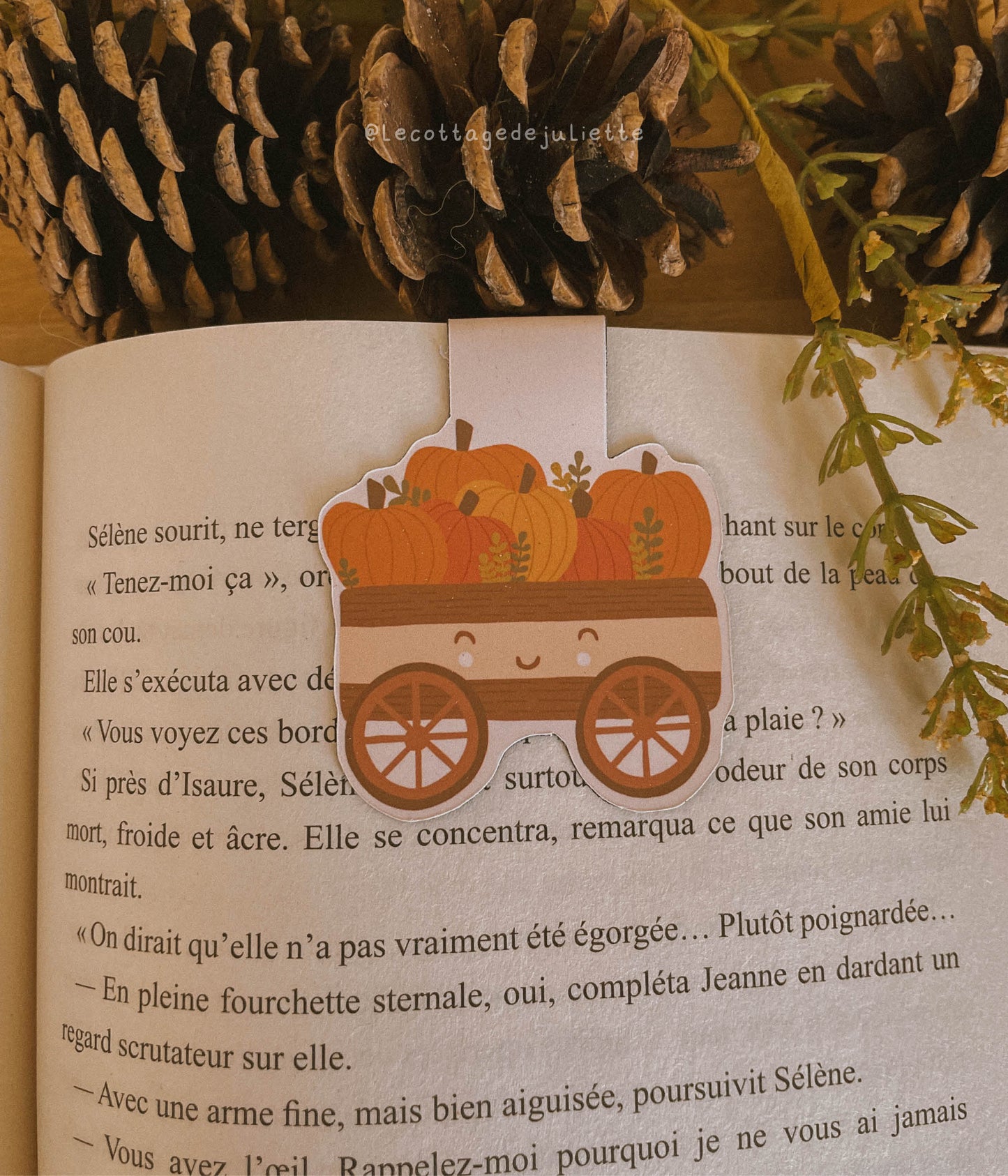 Marque-page magnétique "The Pumpkin Cart"