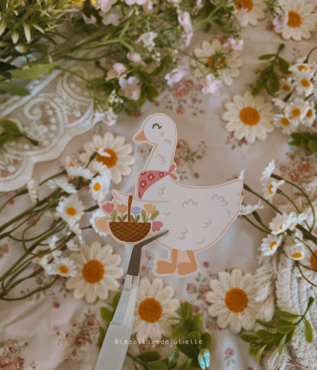 Springtime Goose Sticker