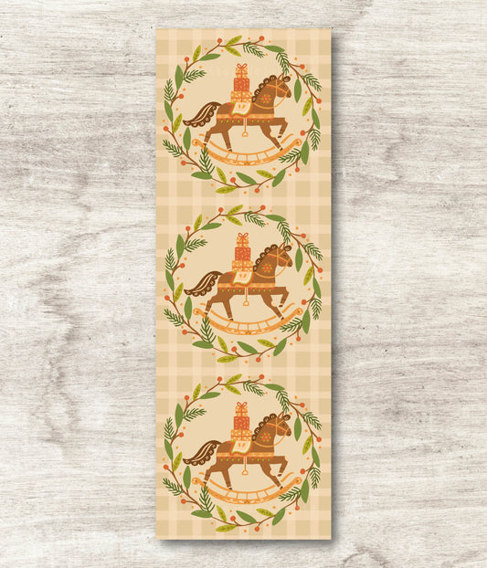 Marque-page "The Christmas wooden horse"