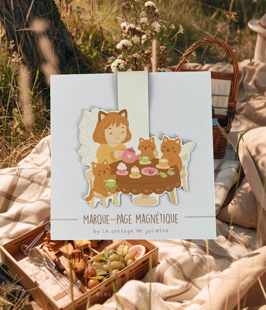 Marque-page magnétique "The fairy's tea time"