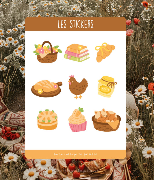 Planche de stickers "The fairy garden"