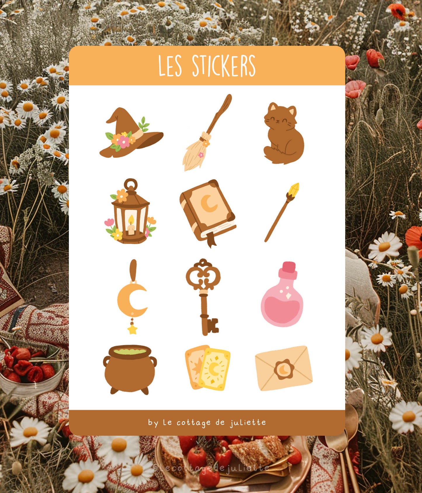 Planche de stickers "The flower witch"