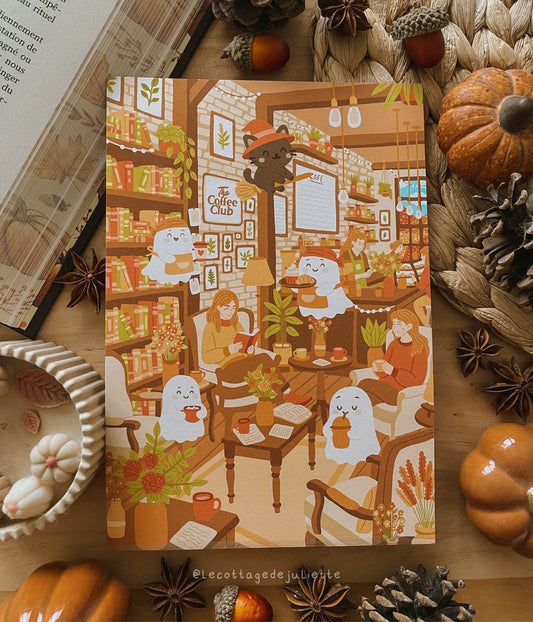 Illustration "The haunted coffee shop"