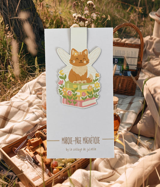 Marque-page magnétique "The magic cat"