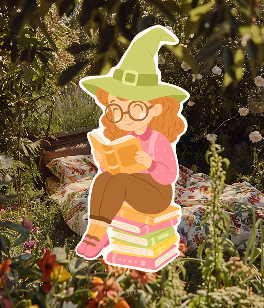 Sticker "The reading witch"