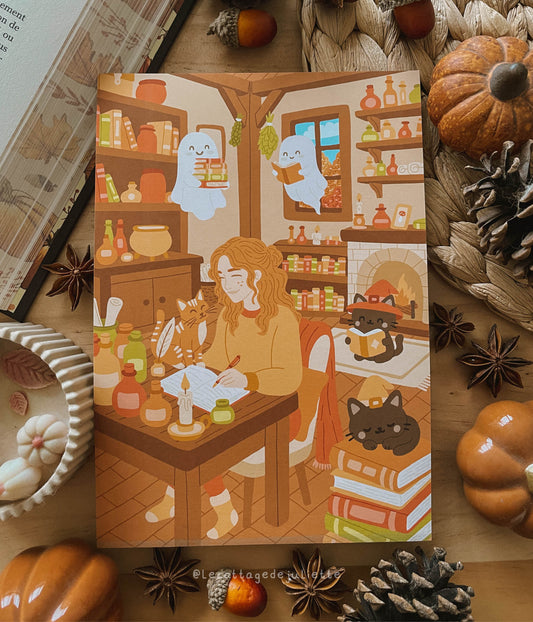 Illustration "The witch's office"