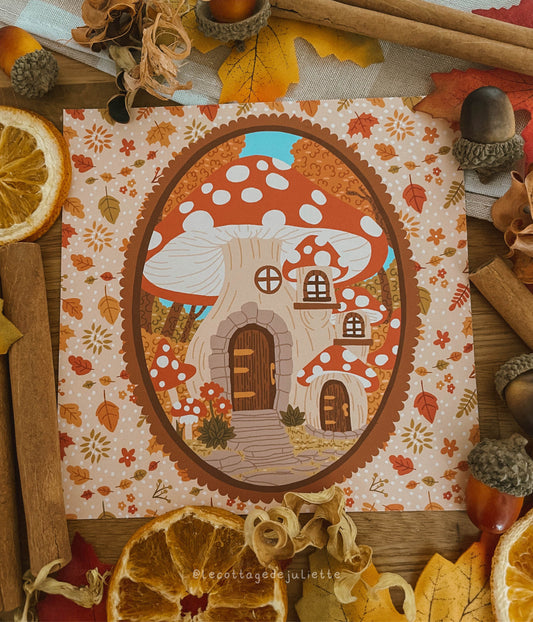 Illustration "The world of mushrooms"