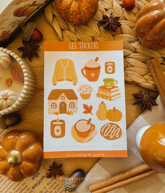 Planche de stickers "Un automne magique"