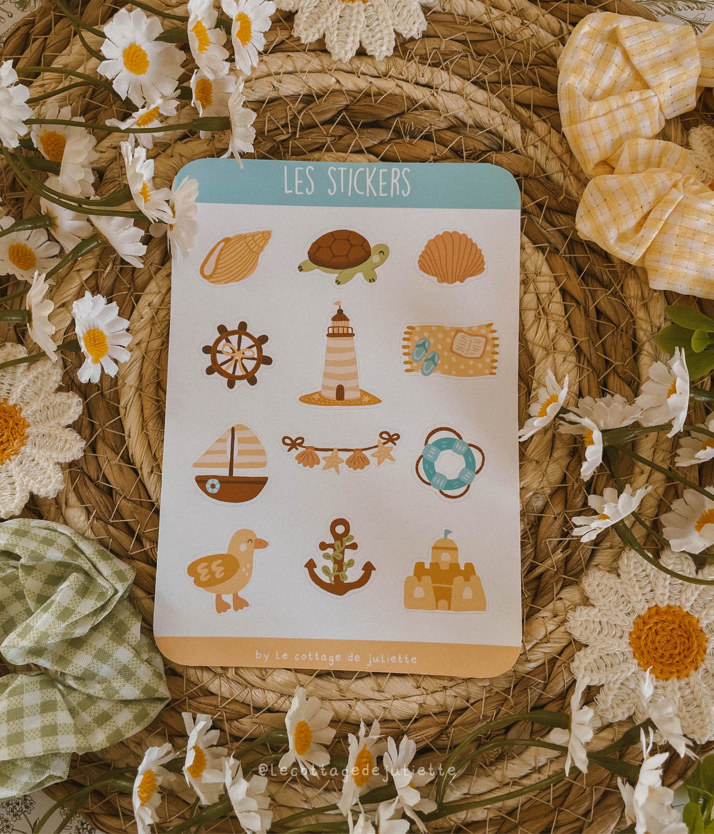Planche de stickers "Un été à la mer"